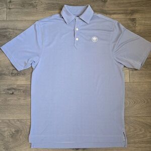 FootJoy FJ Golf Polo Shirt Mens Medium Periwinkle Blue Short Sleeve Performance